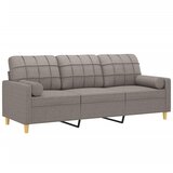  Trosjed s ukrasnim jastucima smeđesivi 180 cm od tkanine | Eponuda.com