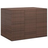 vidaXL vrtna škatla za blazine pe ratan 145x100x103 cm rjava | Shoptok.si