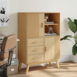 Visoka komoda OLDEN smeđa 85 x 43 x 125 cm od masivne borovine | Eponuda.com