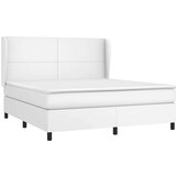  Box spring postelja z vzmetnico bela 180x200 cm umetno usnje, (20788986) | Shoptok.si