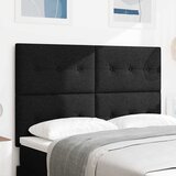  LED glava kreveta s LED trakama Crna 144 cm tkanina | shoptok.hr