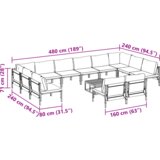 vidaXL Sjedeća garnitura za vrt 13 pcs Antracitno siva Čelik | shoptok.hr