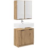  Set ormarića za kupaonicu Umjetnički hrast Konstruirano drvo | shoptok.hr