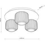  Plafonsko svetlo SALVIA 3xE14/10W/230V prečnik 40 cm braon/dimljeno braon | Eponuda.com