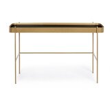 BIZZOTTO Stranska mizica s stekleno mizno ploščo v zlati barvi 43x120,5 cm Rashida – | Shoptok.si