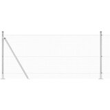 vidaXL varjena žična ograja s 13 nastavljivimi stebri 1x50 m iz galvaniziranega jekla | Shoptok.si