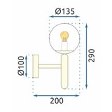 Toolight ZIDNA SVJETILKA APP894-1W ZLATNA | shoptok.hr