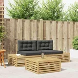 Komad Set vanjskih sofa Poliester Bijela
