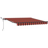 vidaXL Avtomatska retraktibilna tenda z LED oranžna in rjava 300x250 cm, (22146137) | Shoptok.si