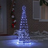 vidaXL LED božično drevesce med 390 LED z stojalom Modra 250 cm elezo | Shoptok.si