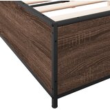  Okvir za krevet smeđi hrast 120x190cm konstruirano drvo i metal | Eponuda.ba