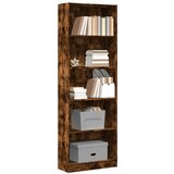 Furnova Knjižna omara dimljeni hrast 60x24x176 cm inženirski les, (21933410) | Shoptok.si