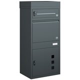 SoBuy Zunanja omarica za pakete Shranjevanje Siva 55x41.3x120cm OGS68-DG, (5000496227) Cene