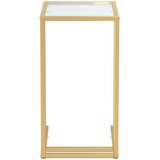  Bočni stolić za računalo prozirni 50x35x65 cm kaljeno staklo | shoptok.hr
