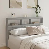 za uzglavlje LED sivom sonomom 160x17x102 cm