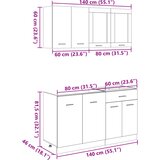  Set kuhinjskih ormarića od 4 dijela "Lyon" hrast Sonoma, inženjersko drvo | shoptok.hr