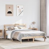 Maison Chic Posteljni okvir - Dvoposteljna postelja - Zakonska postelja brez vzmetnice 140x200 cm trdna borovina-J10820, (21767883) | Shoptok.si