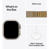 Apple Watch Ultra 2 Alpine Loop Mandel MX4E3FD/A Velikost pasu: Small 49mm Titanov ohišje | Shoptok.si