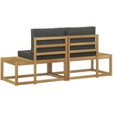  Zunanji končni kavč z blazino 2 Kos Bela Masiven les akacije, (5000270014) | Shoptok.si