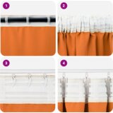 vidaXL Zavjese 2 pcs Svijetla narančasta 140 x 140 cm Poliester | shoptok.hr