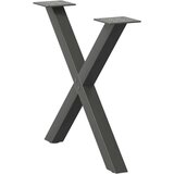  Noge za stolić u obliku slova X 2 kom antracit 60x(42-43) cm | shoptok.hr