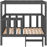  Krevet za pse sivi 105 5 x 83 5 x 100 cm od masivne borovine | shoptok.hr