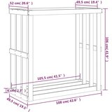  držač za cjepanice bijeli 108x52x106 masivna borovina | Eponuda.com