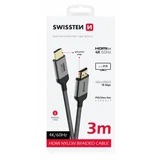 kabel HDMI 2.0, 60Hz, 18GB/s, 4K, do 21:9, 3m, pozlaćeni konek, crni