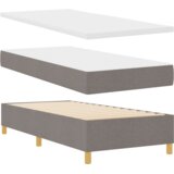  Postelja s vzmetnico Taupe 90x200 cm Tkanina, (22051876) | Shoptok.si