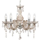 Searchlight Marie Therese Lestenec s 5 lučmi, minkov zaključek z akrilnimi kristali, E14, (22101228) | Shoptok.si