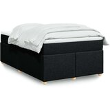 vidaXL Krevet s oprugama i madracem crni 120 x 200cm od tkanine Cijene