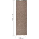  Vanjski tepih ravnog tkanja 80 x 250 cm smeđi | shoptok.hr