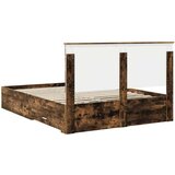  Konstrukcija postelje z vzglavjem Dimljeni oreh 150 x 200 cm, (5000103243) | Shoptok.si
