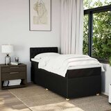 vidaXL Box spring postelja z vzmetnico črna 100x200 cm blago | Shoptok.si