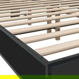  Okvir za krevet crni 135x190 cm konstruirano drvo i metal | shoptok.hr