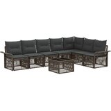 vidaXL Vrtna sedežna garnitura 8 pcs Siva poli ratan, (5000270819) | Shoptok.si