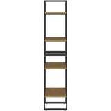 vidaXL knjižna omara 4-nadstropna rjava 40x30x140 cm trdna borovina | Shoptok.si