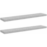  Plutajuće zidne police 2 kom boja betona 120x23,5x3,8 cm MDF | Eponuda.com