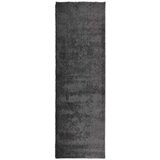  Čupavi moderni tepih s visokim vlaknima antracit 80 x 250 cm | shoptok.hr