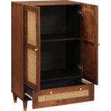 vidaXL Omare in policami za shranjevanje medijev s predalom s polico s shranjevanjem z vrati Rjava | Shoptok.si