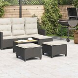  Vrtne stolice s jastucima 2 kom. Crne 55x55x36 cm Poli ratan - Crna i krem 1 | shoptok.hr
