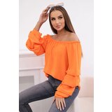 Kesi Spanish blouse with decorative sleeves orange Cijene