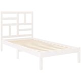  Posteljni okvir bel iz trdnega lesa 90x200 cm, (20645010) | Shoptok.si