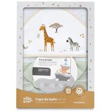 Interbaby set za kupanje – ručnik s kapuljačom i štitnik za kupanje Savanna Žirafa | shoptok.hr