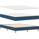 vidaXL krevet s uzdužnim oprugama s madracem Plavi 140x200 cm Tkanina | shoptok.hr