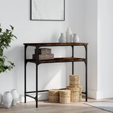 The Living Store Konzolna mizica dimljen hrast 75x35,5x75 cm inženirski les - Konzolna Mizica, (21574290) Cene
