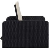 vidaXL 2-dijelna vrtna garnitura od poliratana s jastucima crna | shoptok.hr