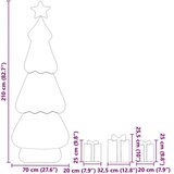  Osvijetljeni božićni bor s 3 poklon kutije 2D topla bijela | shoptok.hr