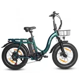 Zložljivo električno kolo D202, 48V 20,8Ah, dolg doseg, 20" debelo kolo, zeleno, (5000241848)