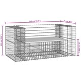  Klupa s gabionskim dizajnom 143x71x65 5 cm od borovine | shoptok.hr